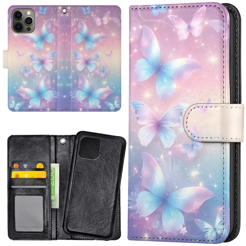 iPhone 15 Pro Max - Plånboksfodral/Skal Butterflies