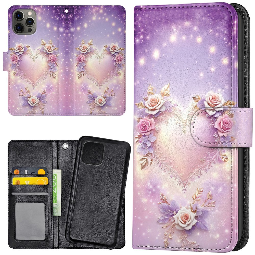iPhone 15 Pro Max - Plånboksfodral/Skal Heart