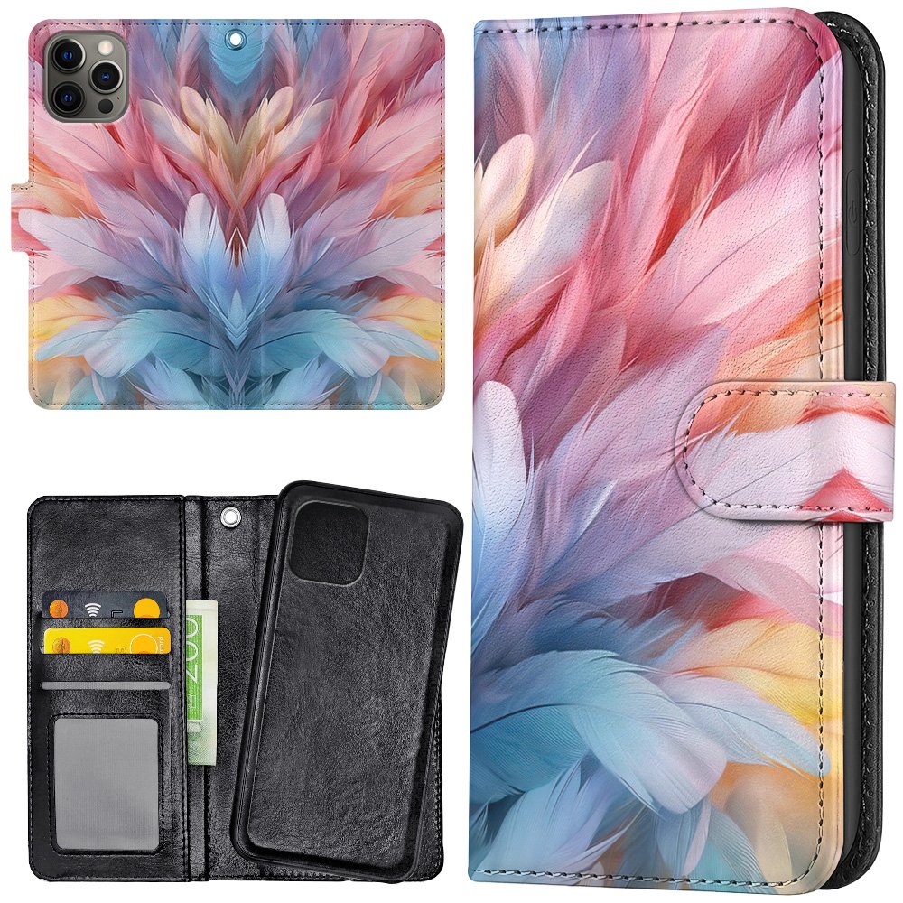 iPhone 15 Pro Max - Plånboksfodral/Skal Feathers