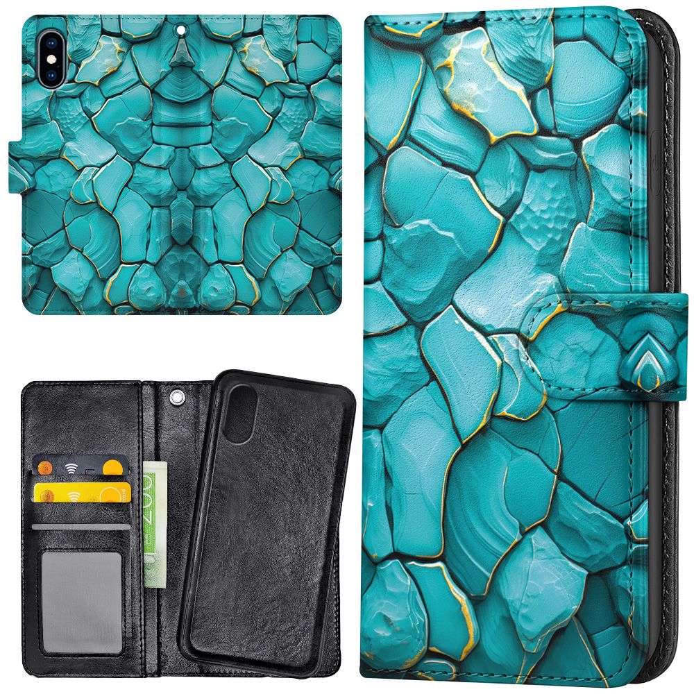 iPhone X/XS - Plånboksfodral/Skal Stones