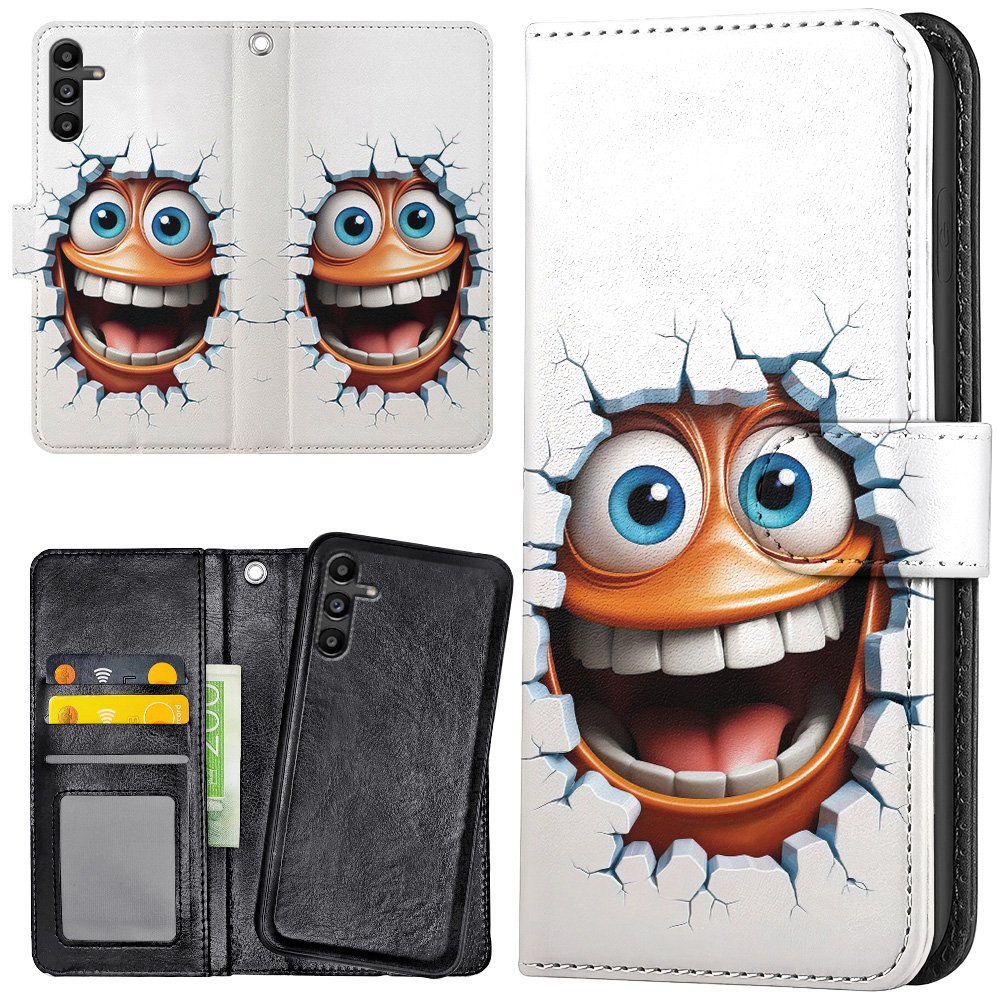 Galaxy A13 /A04s - Plånboksfodral/Skal Emoji