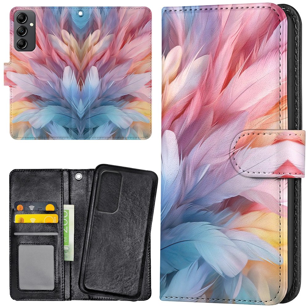 Samsung Galaxy A54 - Lommebok Deksel Feathers