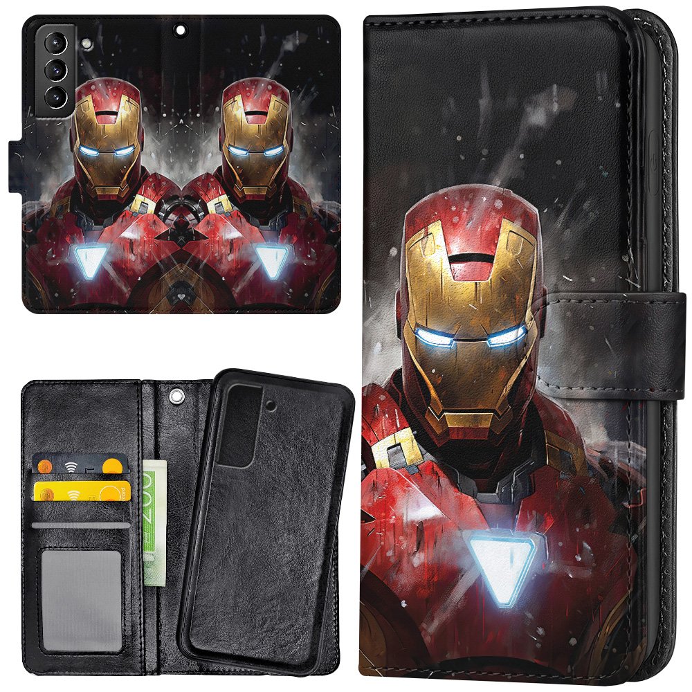 Galaxy S21 Plus - Plånboksfodral/Skal Iron Man