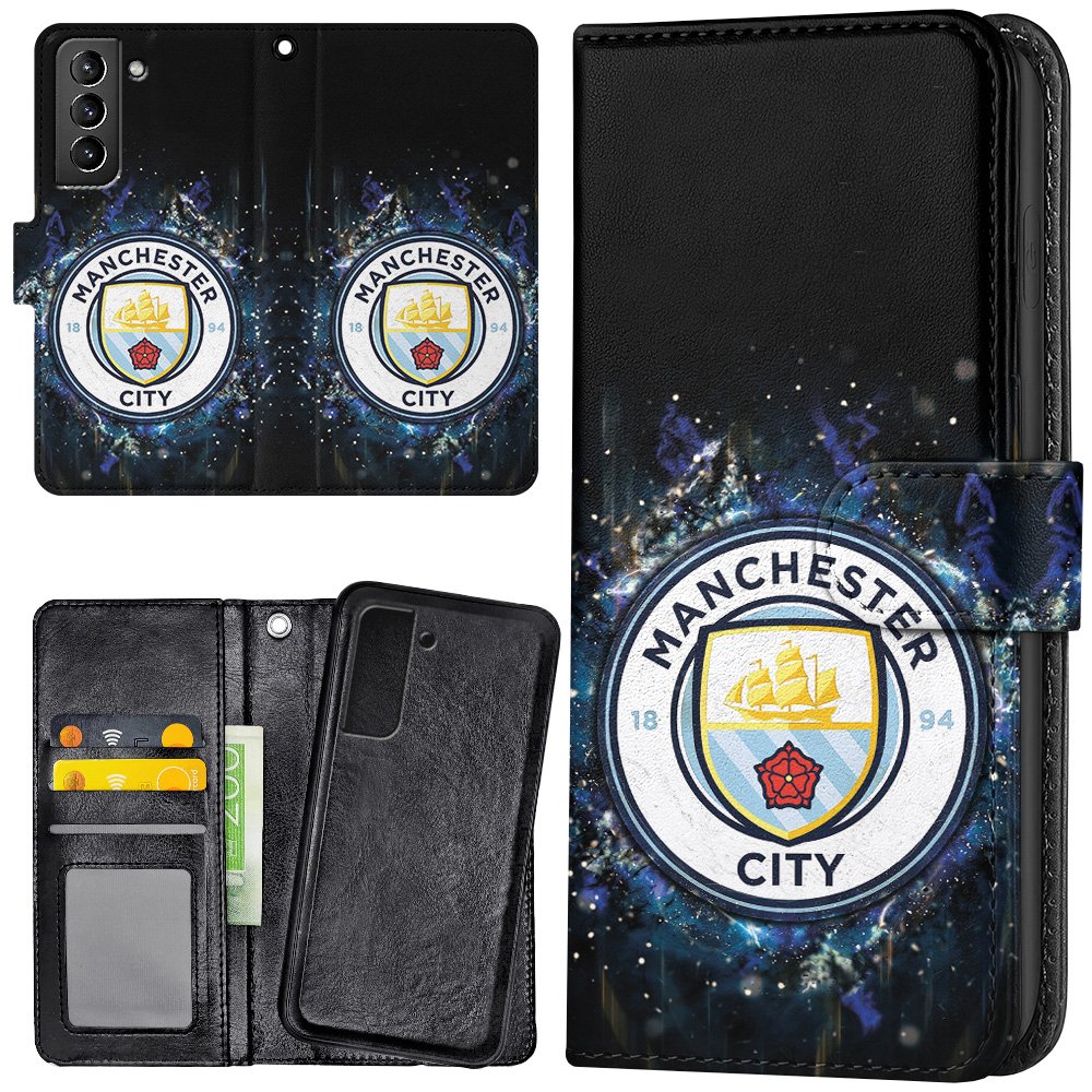 Galaxy S22 Plus - Plånboksfodral/Skal Manchester City