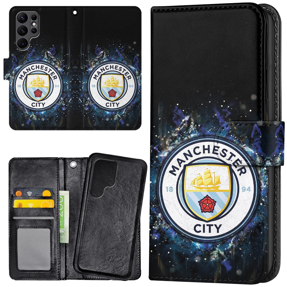 Samsung Galaxy S24 Ultra - Plånboksfodral/Skal Manchester City