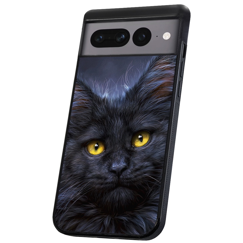 Pixel 8A - Skal/Mobilskal Svart Katt