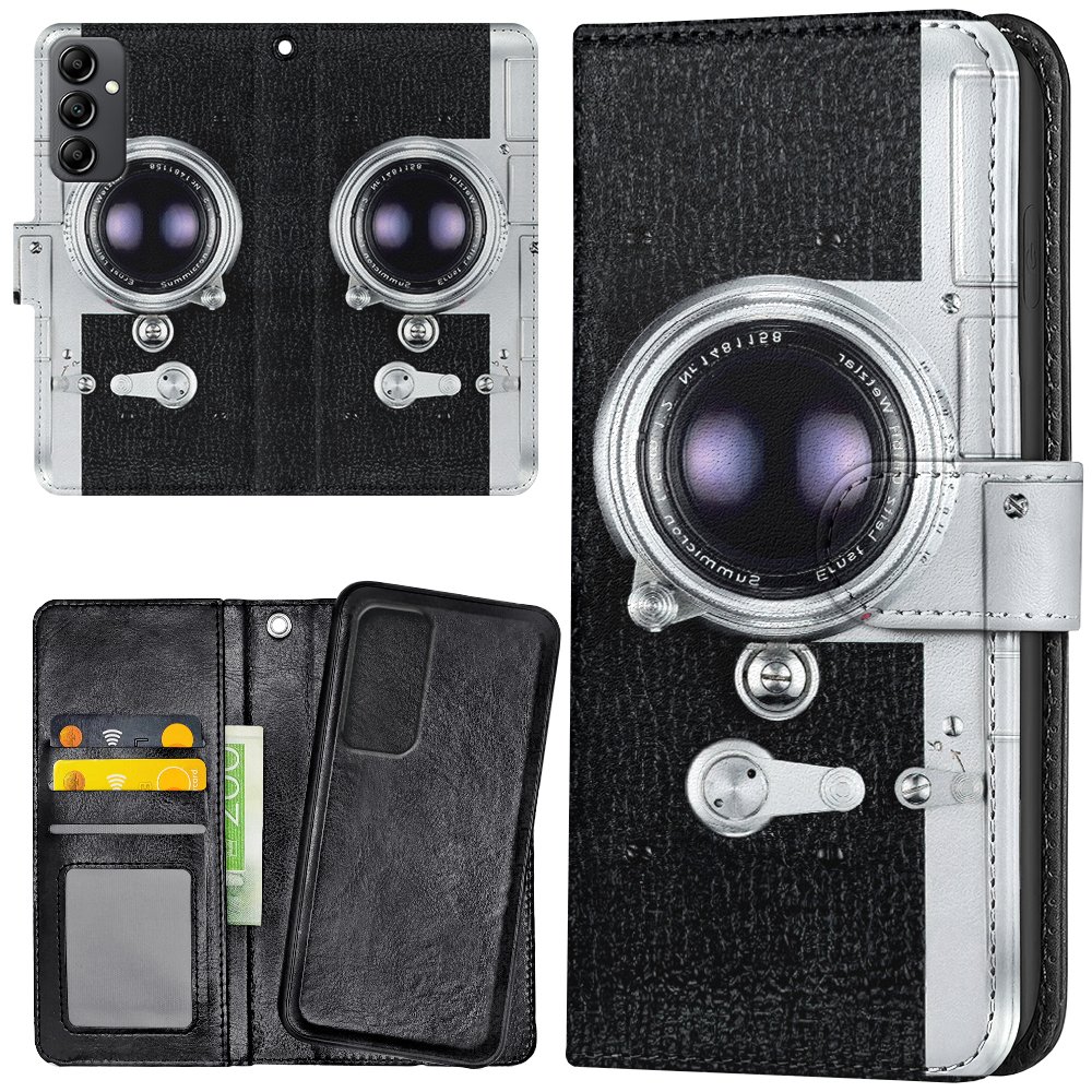 Samsung Galaxy A15 - Plånboksfodral/Skal Retro Kamera