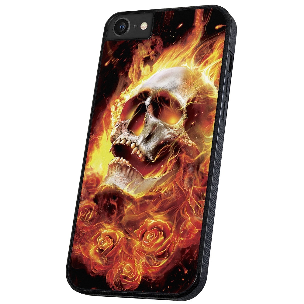 iPhone 16e/17e - Skal/Mobilskal Burning Skull