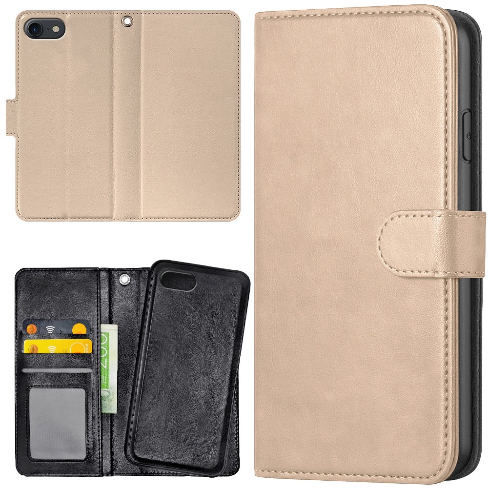 iPhone 16e/17e - Plånboksfodral/Skal Beige