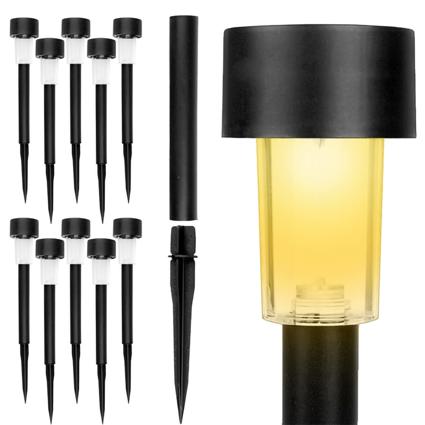 Hagelampe Solcelle / Lampe - 10 stk