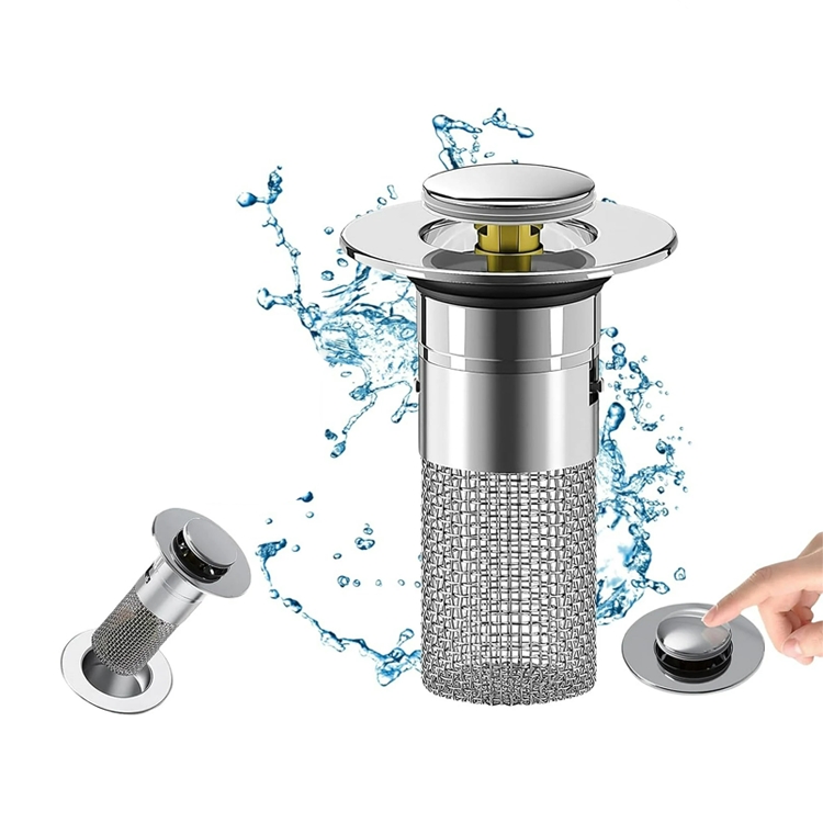 Vaskestopper / Avløpspropp med Filter til Kjøkken og Bad