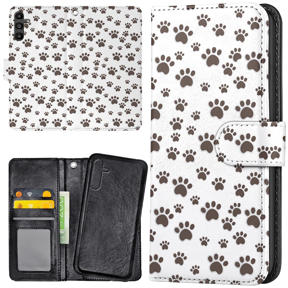 Samsung Galaxy A36 5G - Plånboksfodral/Skal Paw Pattern