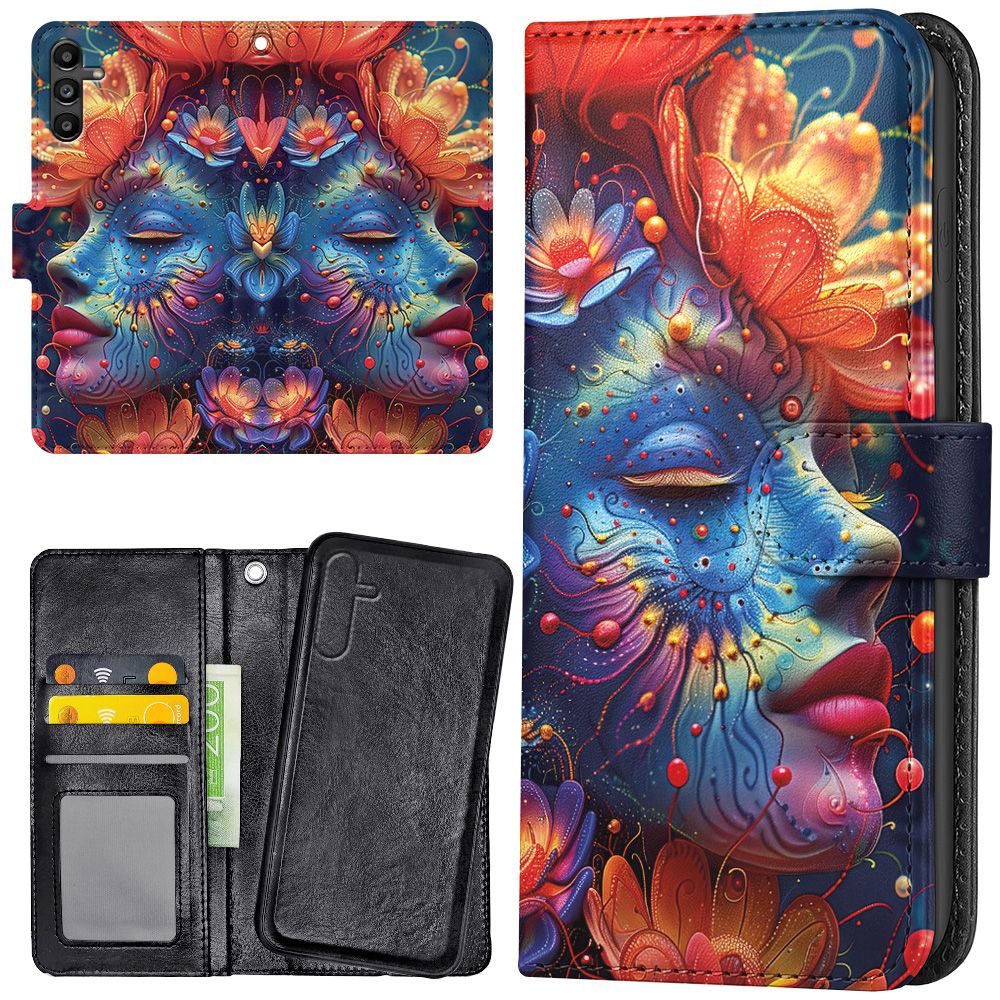 Samsung Galaxy A56 5G - Plånboksfodral/Skal Psychedelic