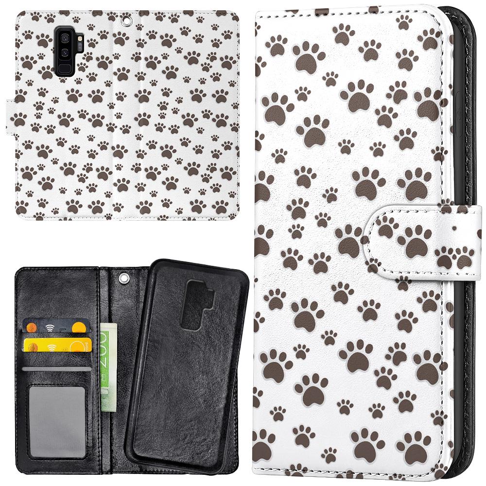 Galaxy S9 Plus - Plånboksfodral/Skal Paw Pattern
