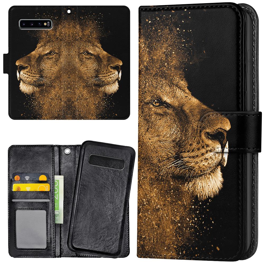 Galaxy S10 Plus - Plånboksfodral/Skal Lion