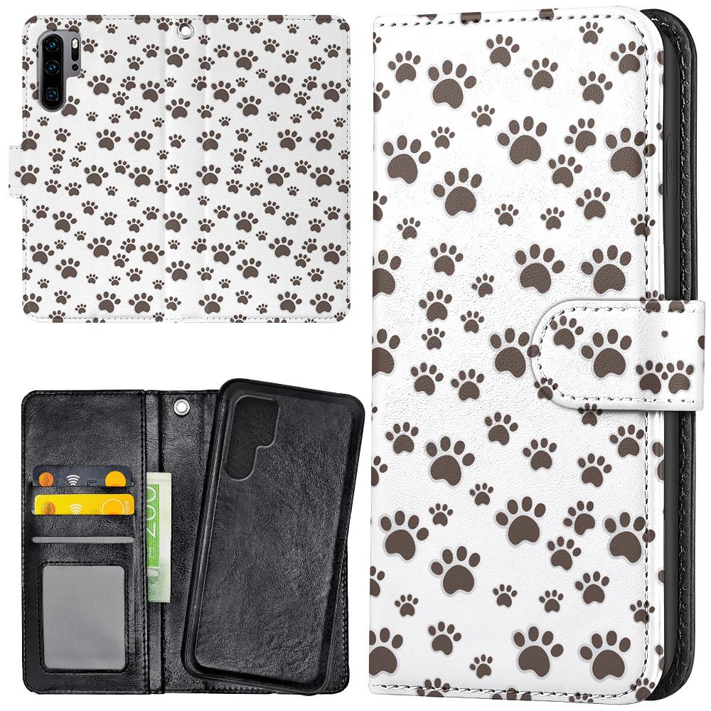 P30 Pro - Plånboksfodral/Skal Paw Pattern
