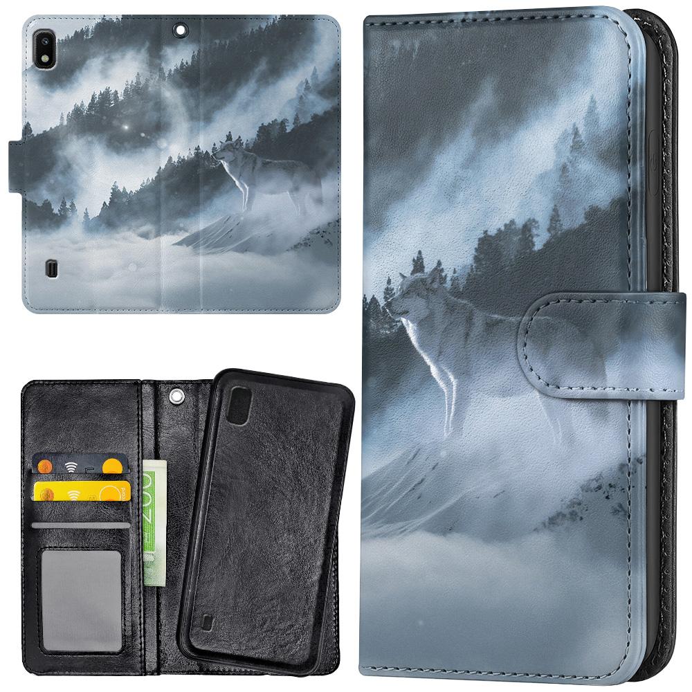 Galaxy A10 - Plånboksfodral/Skal Arctic Wolf