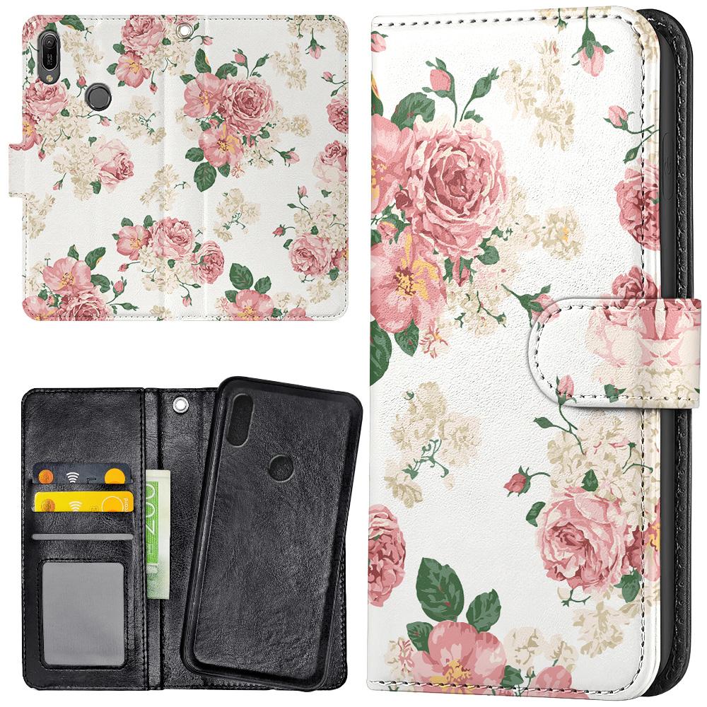 Mi A2 Lite - Plånboksfodral/Skal Retro Blommor