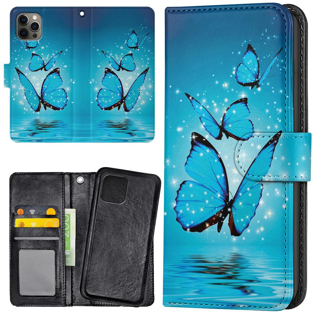 iPhone 11 Pro - Plånboksfodral/Skal Glittrande Fjärilar