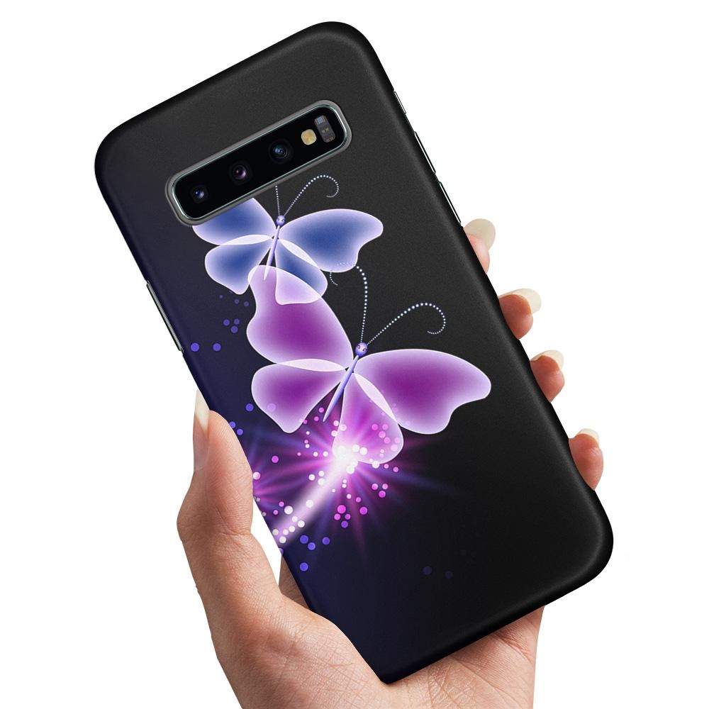 Skal / Mobilskal till Samsung Galaxy S10e - Lila Fjärilar