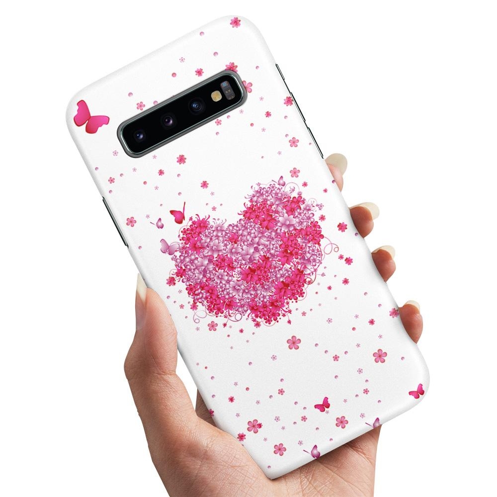 Skal / Mobilskal till Samsung Galaxy S10 - Blomhjärta