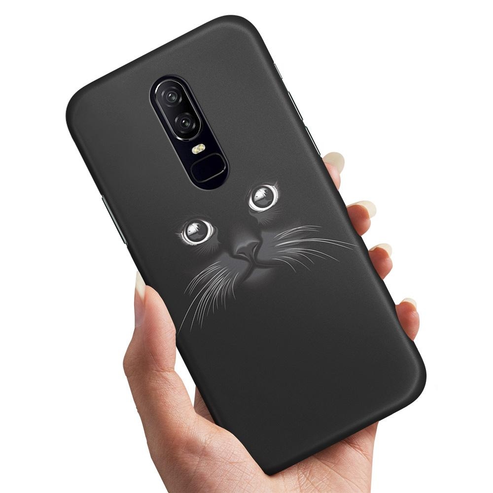 Skal / Mobilskal till OnePlus 7 Pro - Svart Katt