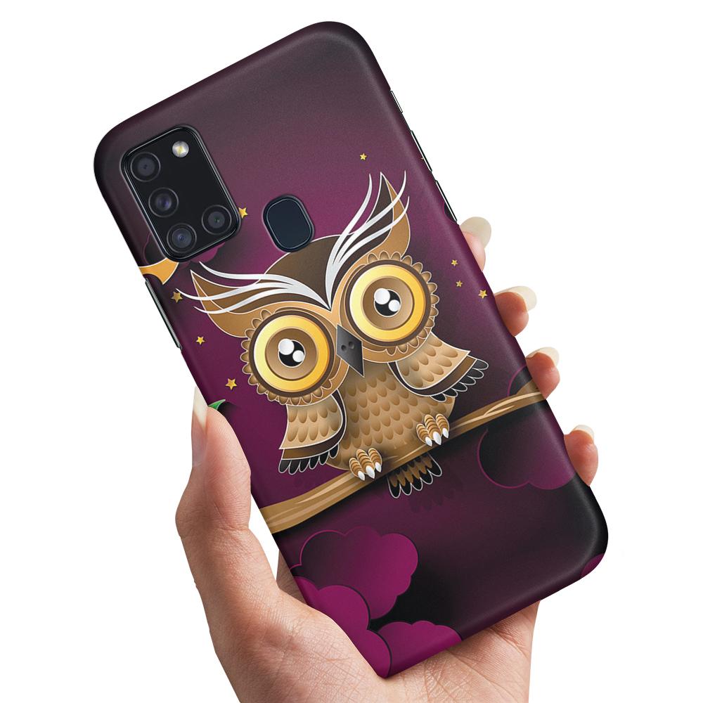 Skal / Mobilskal till Samsung Galaxy A21s - Ljusbrun Uggla