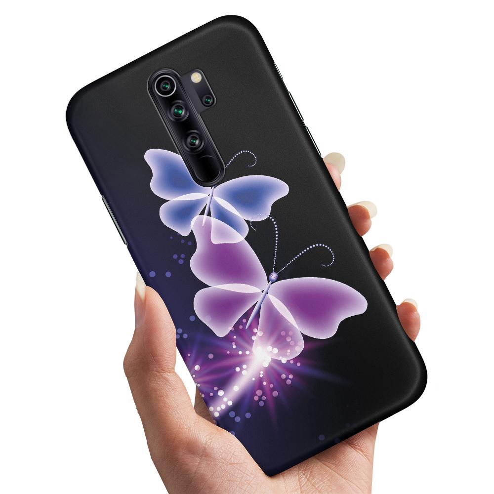 Skal / Mobilskal till Xiaomi Redmi Note 8 Pro - Lila Fjärilar