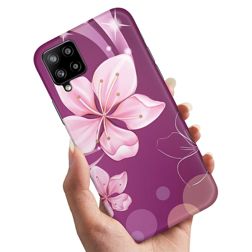 Skal / Mobilskal till Samsung Galaxy A12 - Vit Blomma