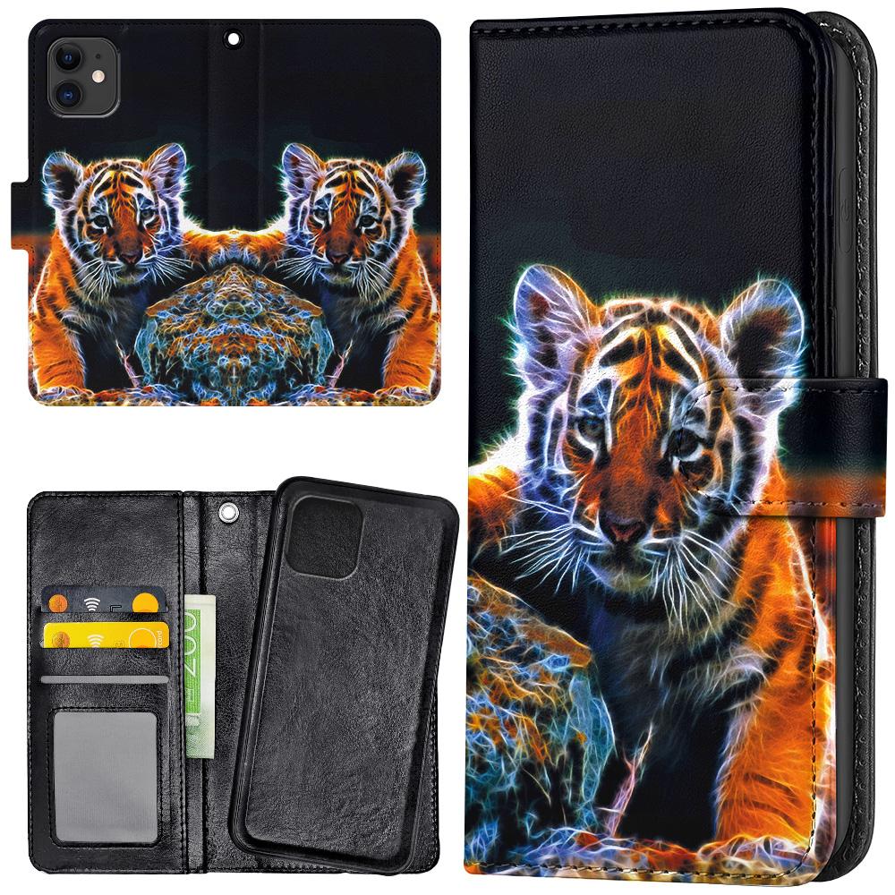 iPhone 12 Mini - Plånboksfodral/Skal Tigerunge