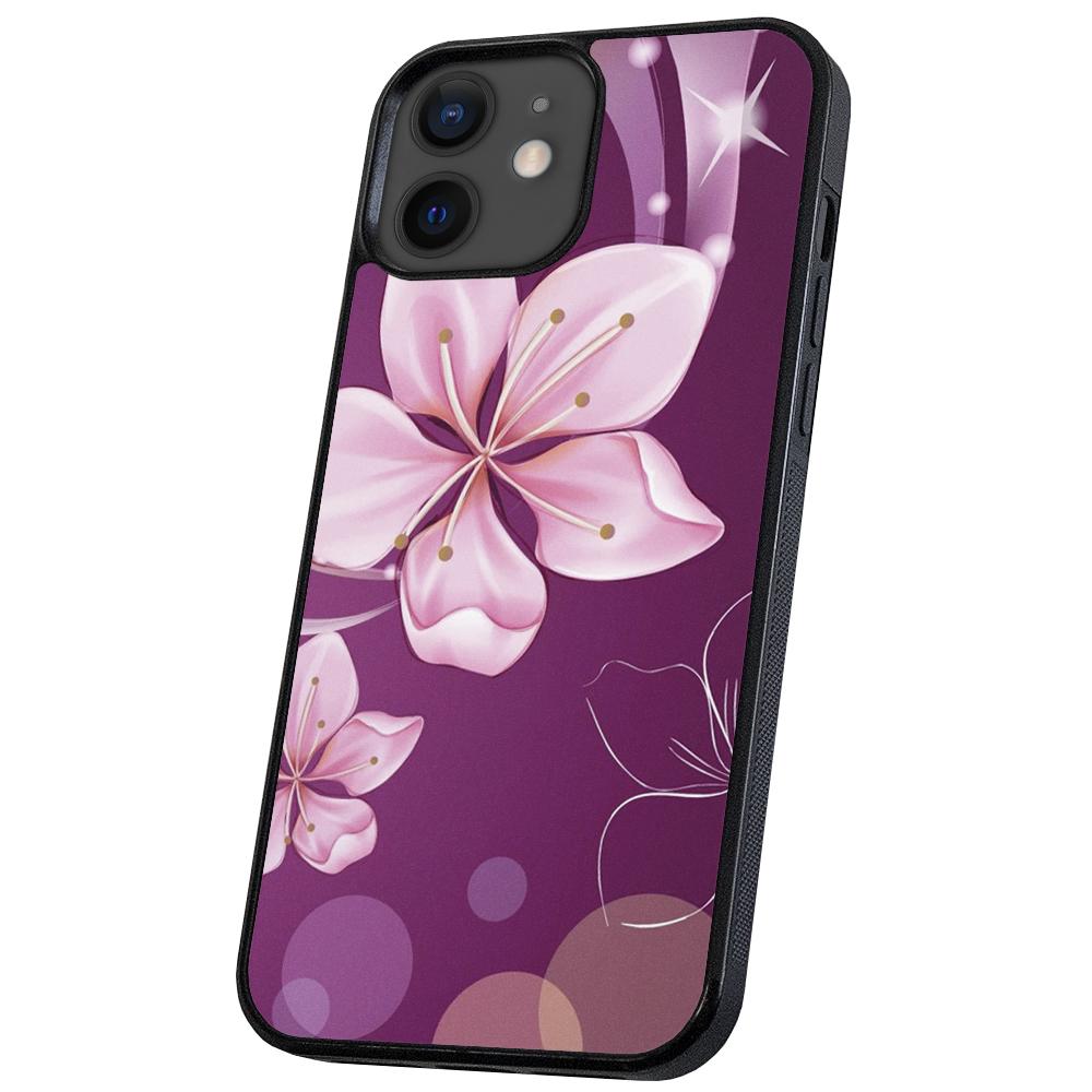 iPhone 12/12 Pro - Skal/Mobilskal Vit Blomma
