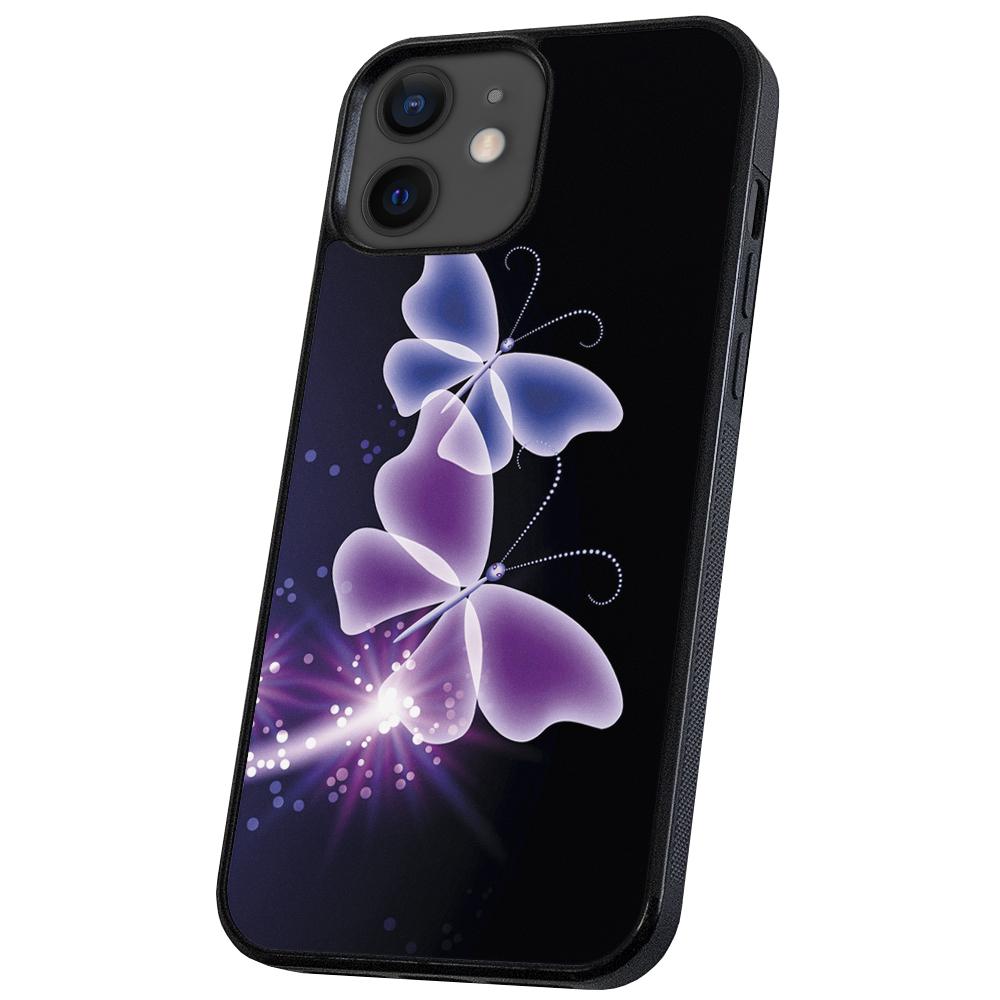 iPhone 12/12 Pro - Skal/Mobilskal Lila Fjärilar