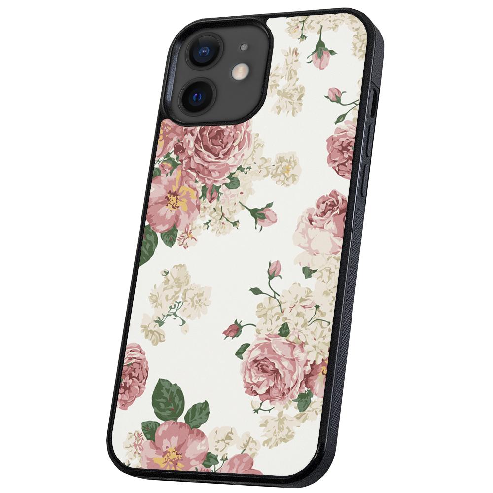 iPhone 12/12 Pro - Skal/Mobilskal Retro Blommor
