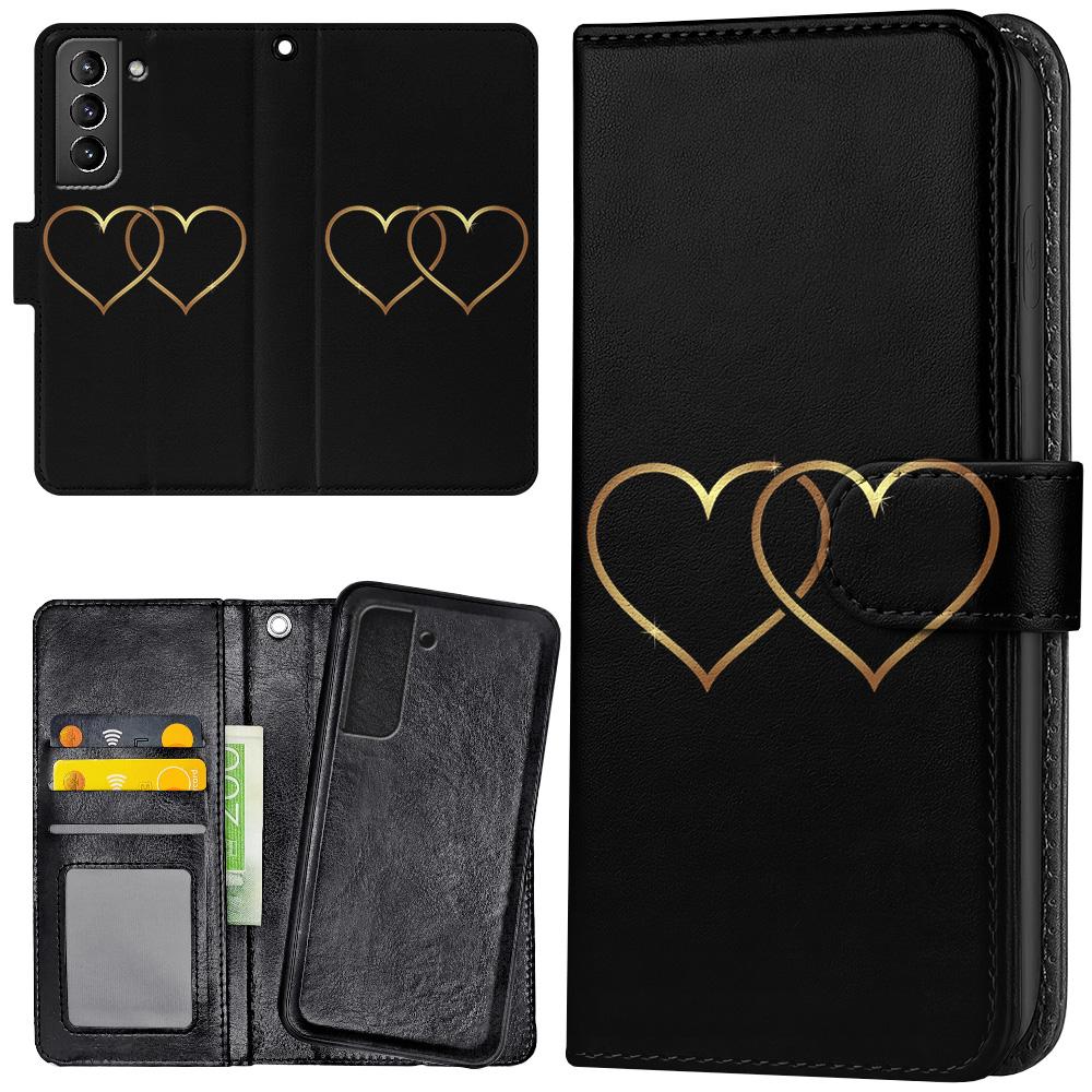 Samsung Galaxy S22 - Plånboksfodral/Skal Double Hearts