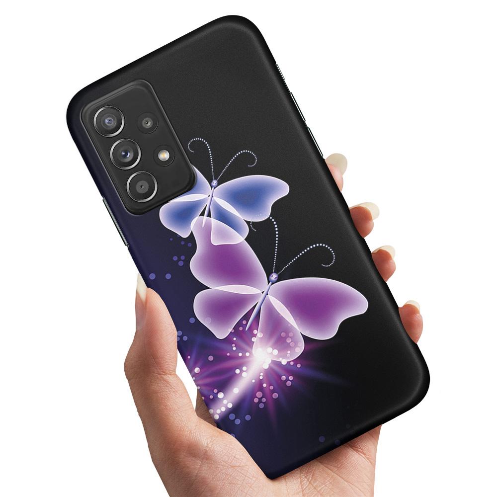 Skal / Mobilskal till Samsung Galaxy A53 - Lila Fjärilar