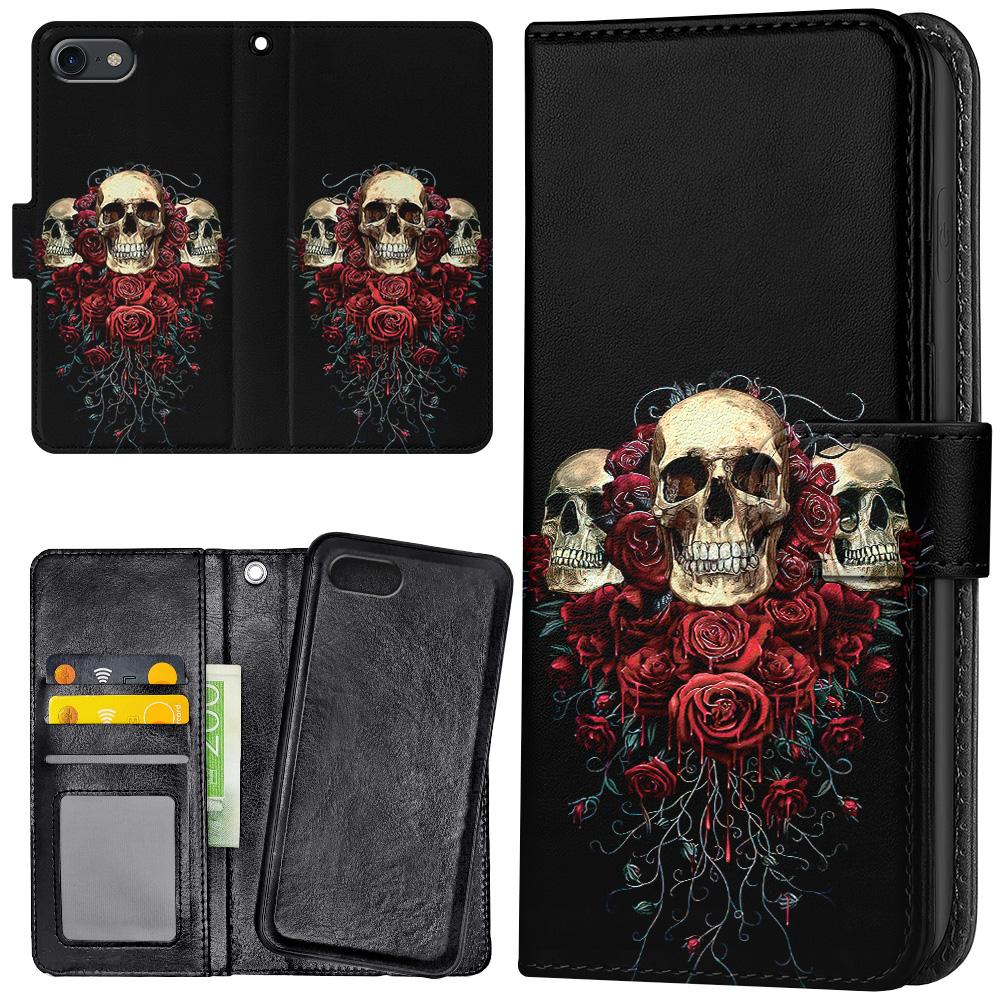 iPhone 6/6s Plus - Plånboksfodral/Skal Skulls