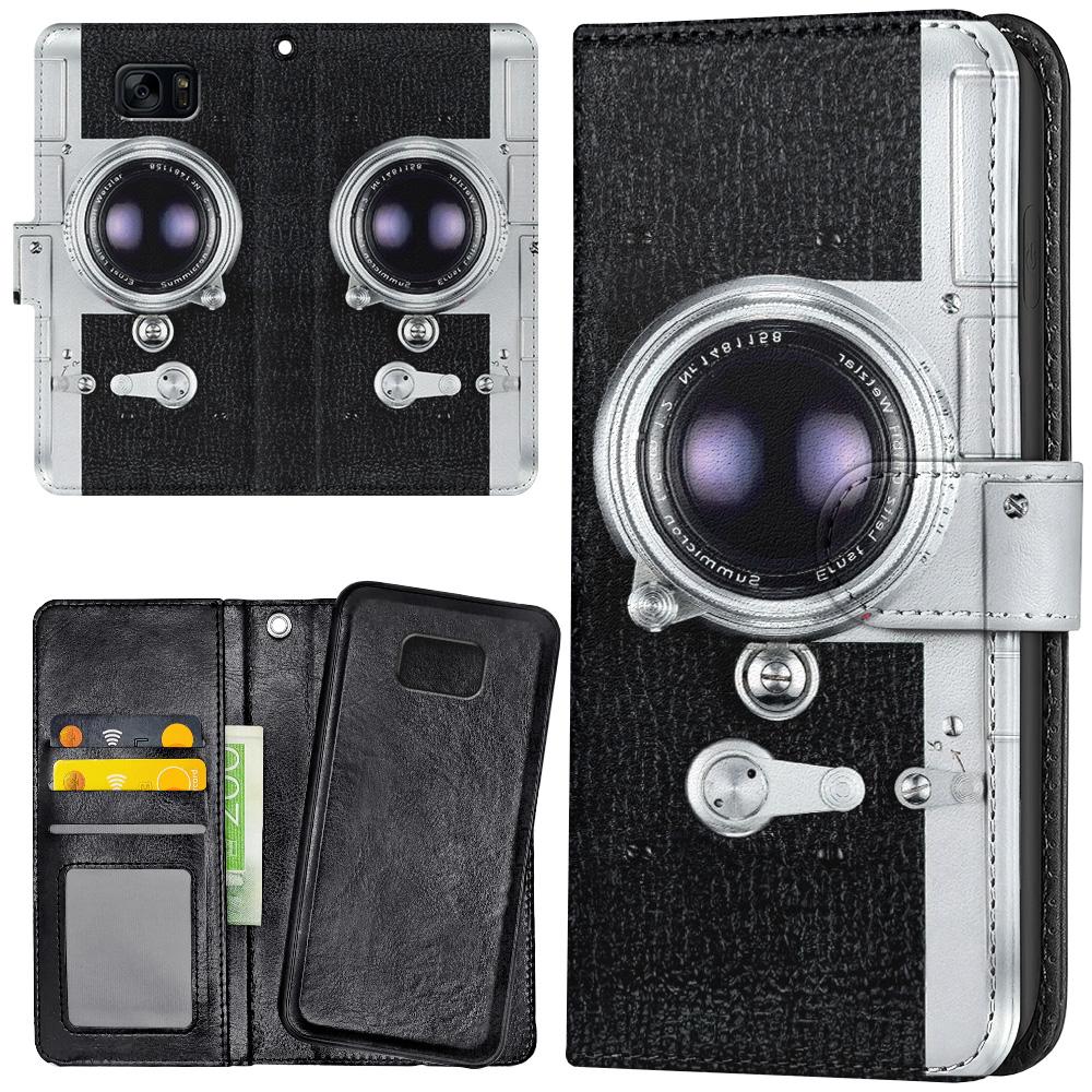 Galaxy S7 - Plånboksfodral/Skal Retro Kamera