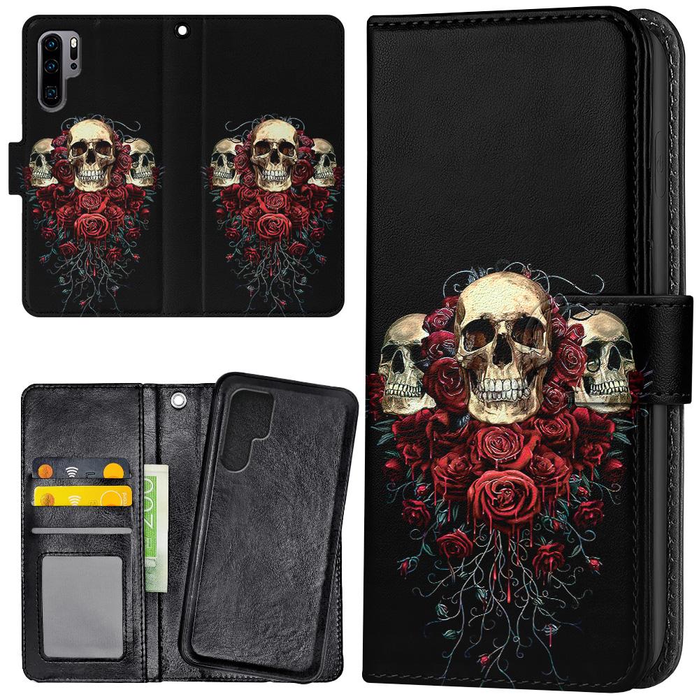 P30 Pro - Plånboksfodral/Skal Skulls