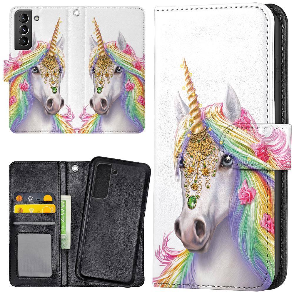 Galaxy S21 Plus - Plånboksfodral/Skal Unicorn/Enhörning