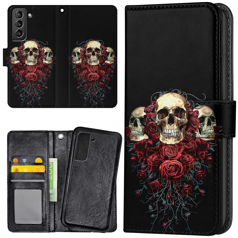 Samsung Galaxy S22 - Plånboksfodral/Skal Skulls