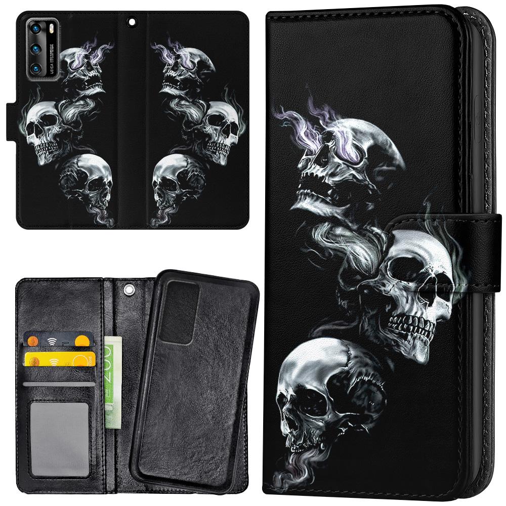 P40 Pro - Plånboksfodral/Skal Skulls
