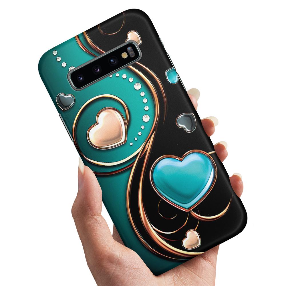 Skal / Mobilskal till Samsung Galaxy S10 - Hjärtan