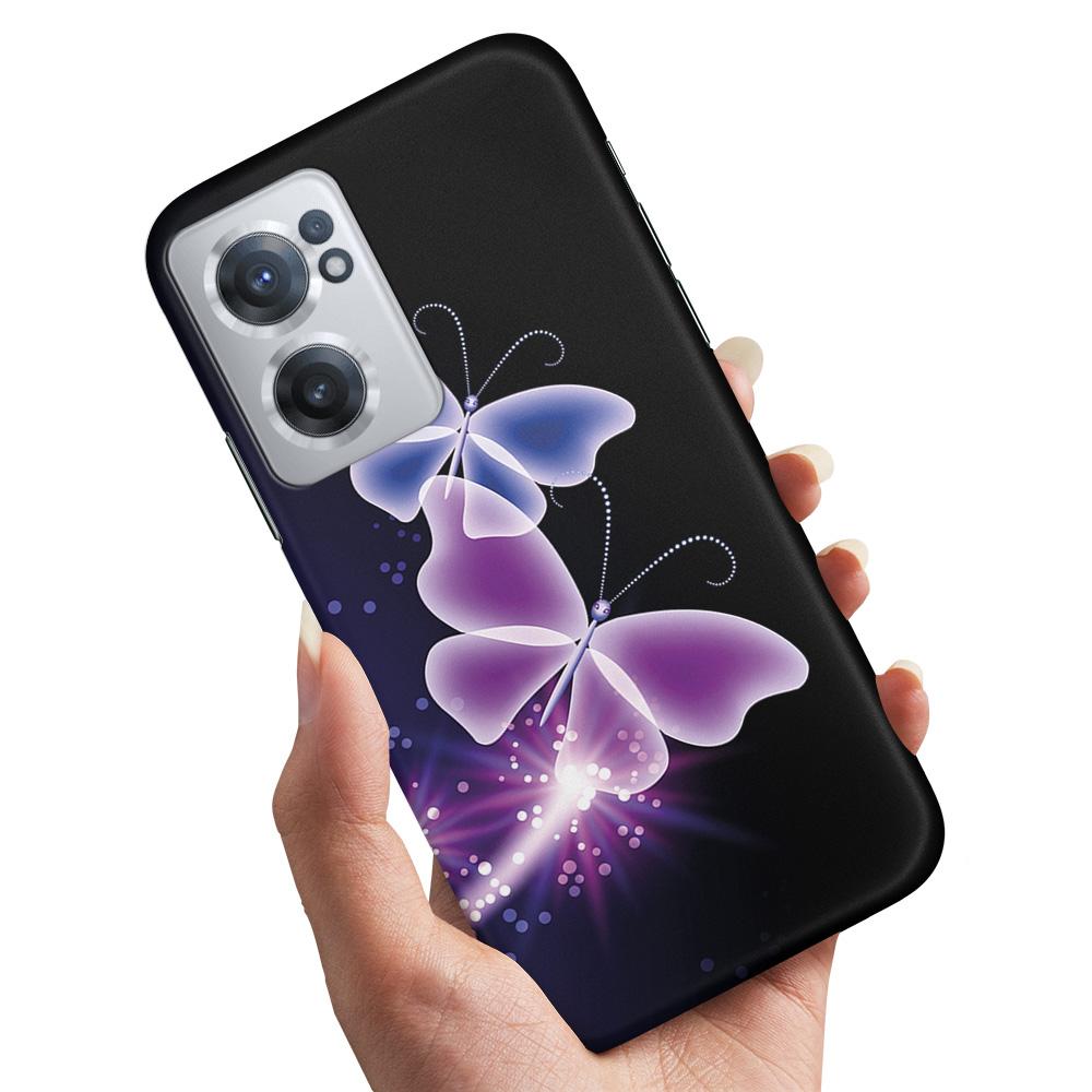 Skal / Mobilskal till OnePlus Nord CE 2 - Lila Fjärilar