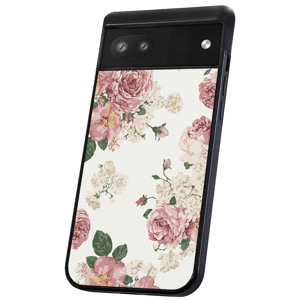 Pixel 6A - Skal/Mobilskal Retro Blommor