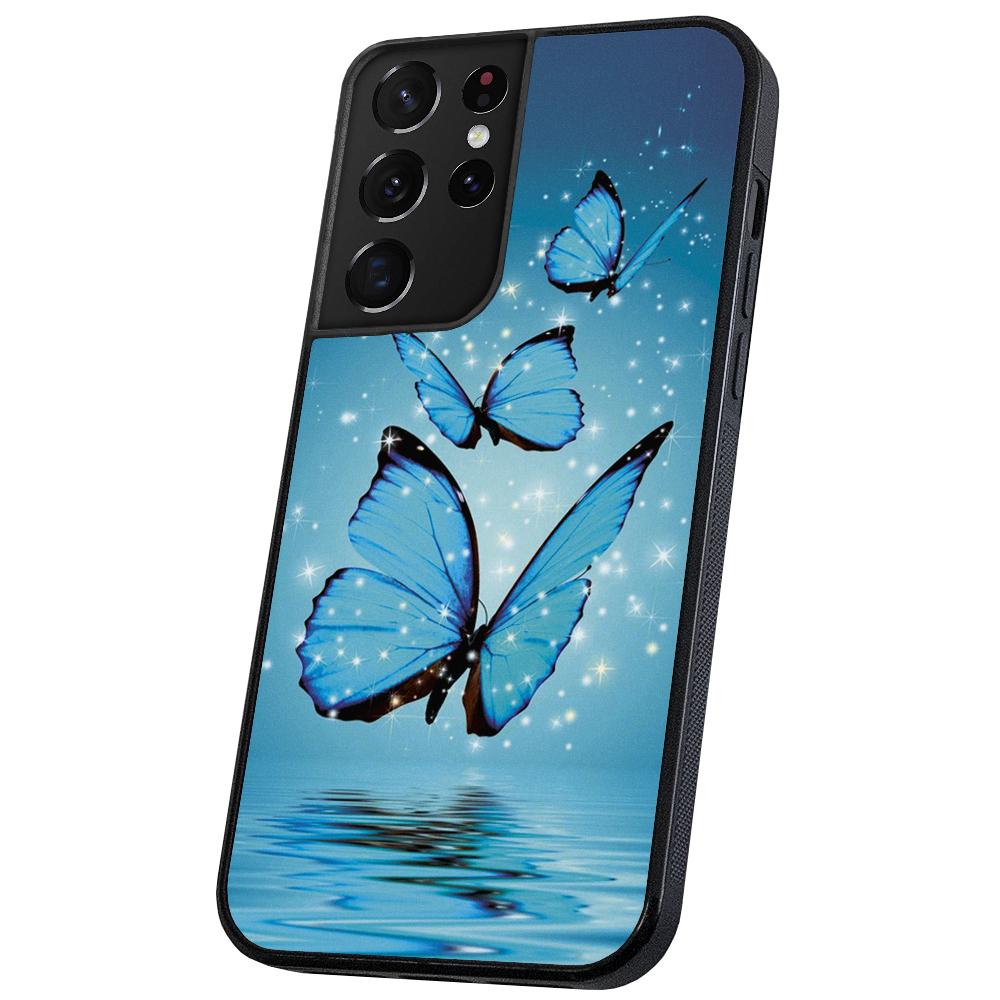 Galaxy S21 Ultra - Skal/Mobilskal Glittrande Fjärilar