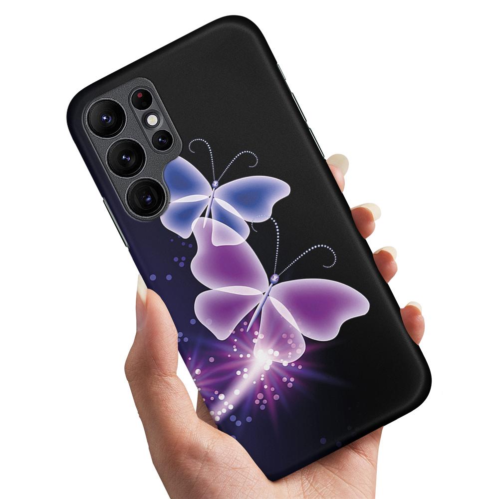Skal / Mobilskal till Samsung Galaxy S23 Ultra - Lila Fjärilar