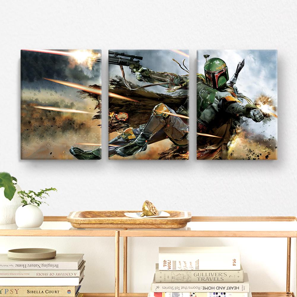Canvastavla / Tavla Set - Star Wars - 90x40 cm - Canvas