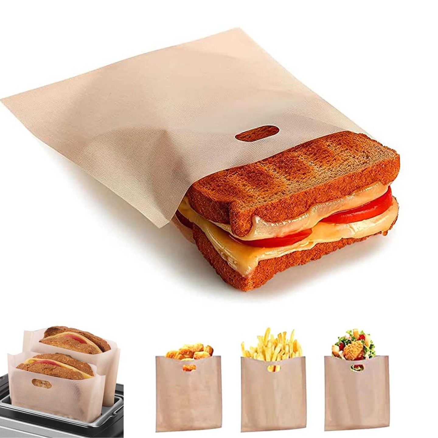 10-Pak - Toastbag / Toastpose - Grill smørbrød i brødristeren