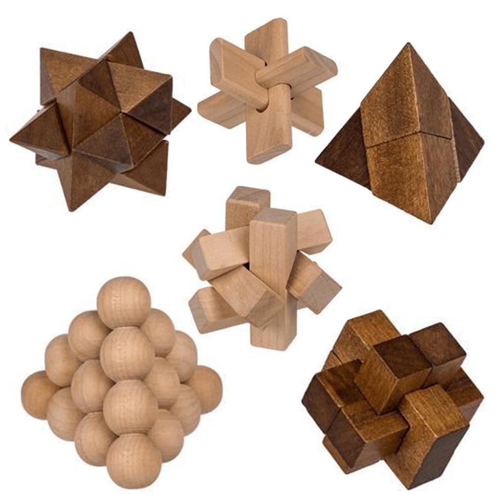 Trepuslespill - Puslespill - Hjernetrim / Hjerneøvelse - 4-Pack