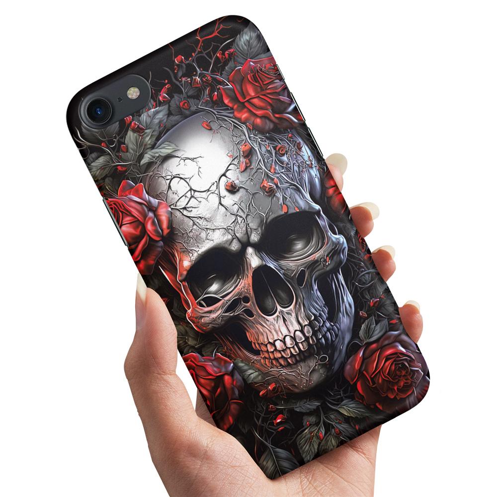 Skal / Mobilskal till iPhone 6 / 6s - Skull Roses